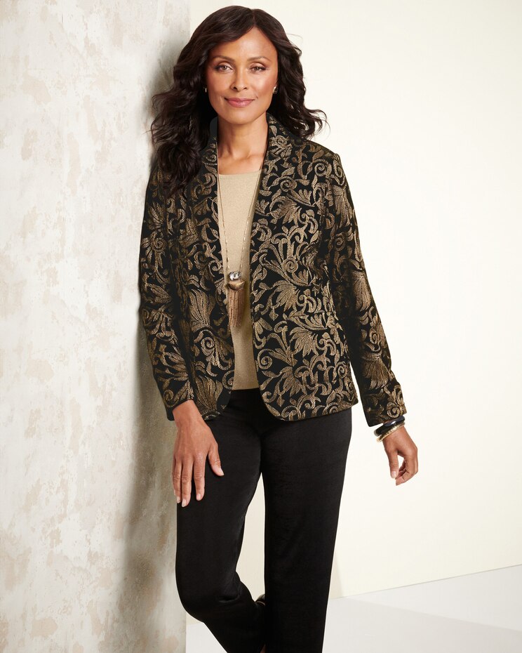 Velvet Scroll Blazer image number 3