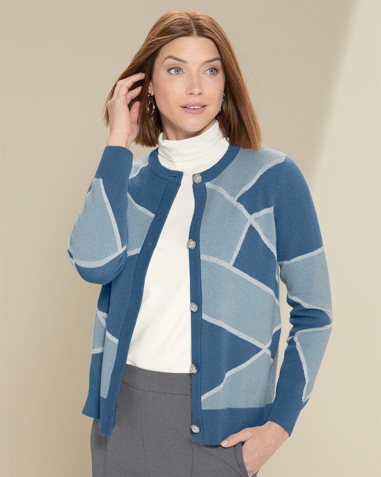 Graphic Colorblock Sweater image number 1
