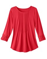 Pintuck Lace Tee thumbnail number 2