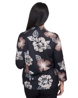Alfred Dunner® Stamped Floral Two For One with Necklace Top thumbnail number 2