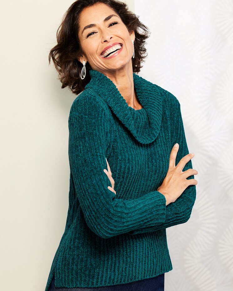 Chenille Cowl Neck Sweater image number 1