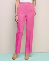 Herringbone Straight Leg Pull-On Pants thumbnail number 1