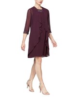 S.L. Fashions Sleeveless Jacket Dress thumbnail number 1