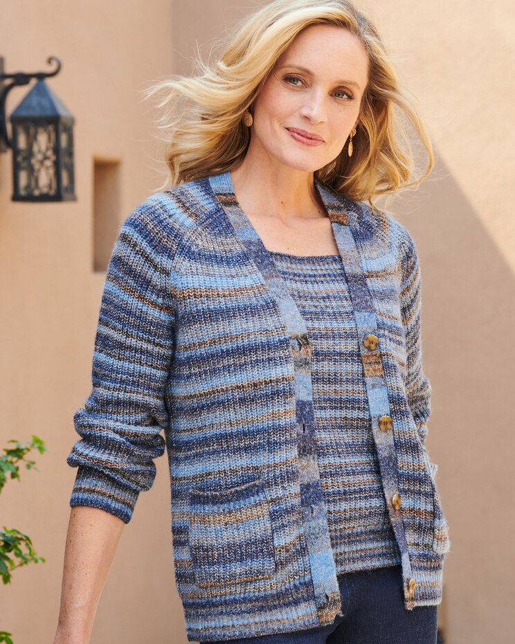 Autumn Hues Space Dye Cardigan image number 1