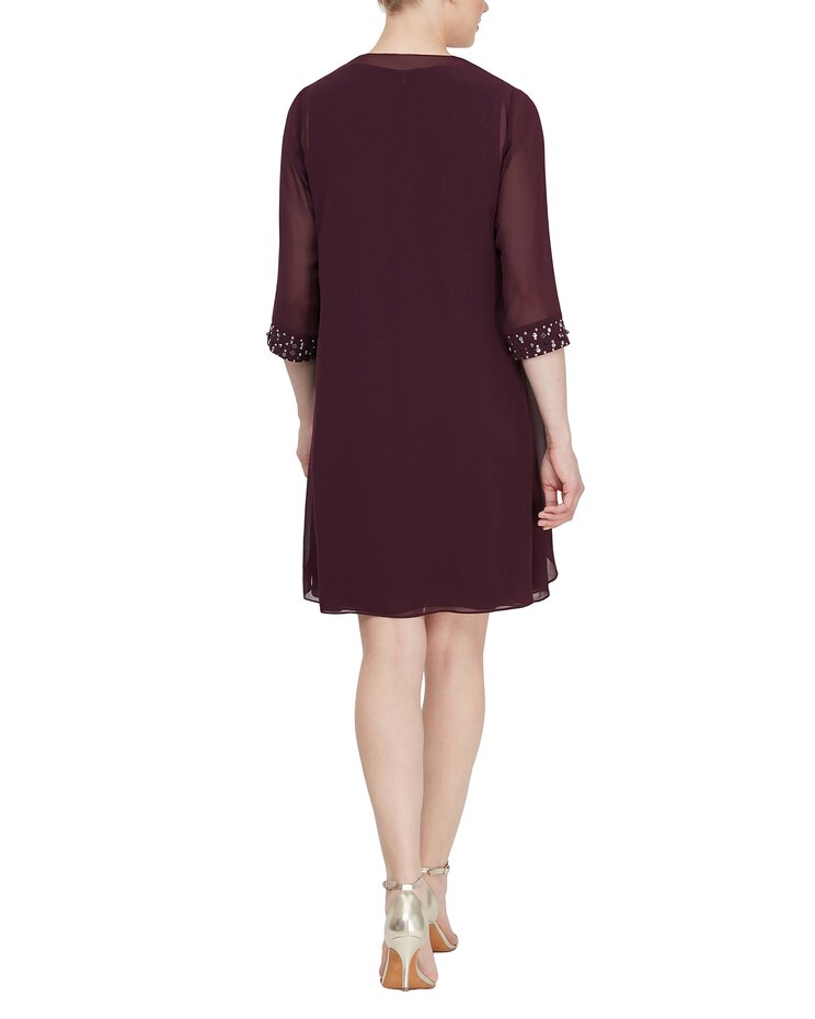 S.L. Fashions Sleeveless Jacket Dress image number 4