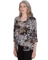 Alfred Dunner® Classics Animal Melange Two in One Top thumbnail number 6