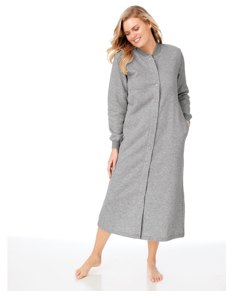 Better-Than-Basic Fleece Snap Front Robe image number 2