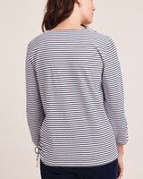 Alfred Dunner® Moody Blues Embroidered Neckline Stripe Top thumbnail number 2