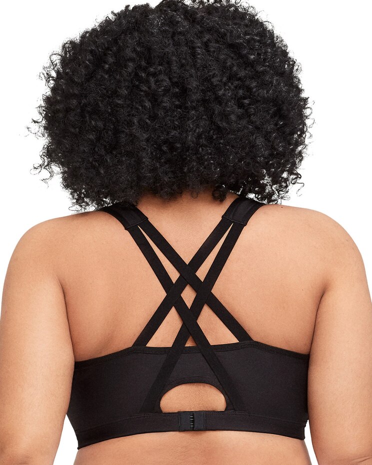 Glamorise Full Figure Plus Size Zip Up Front-Closure Sports Bra Wirefree image number 3