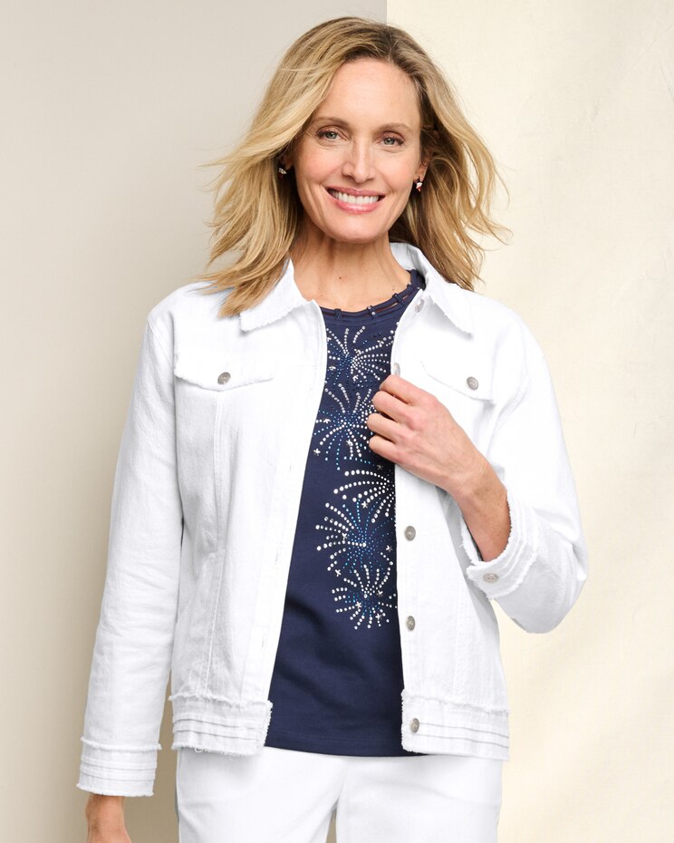Alfred Dunner Jacket With Fringe Trim image number 1