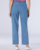Alfred Dunner Embroidered Denim Ankle Pants thumbnail number 3