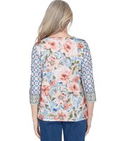 Alfred Dunner® Scottsdale Floral Geometric Triple Knot Top thumbnail number 2