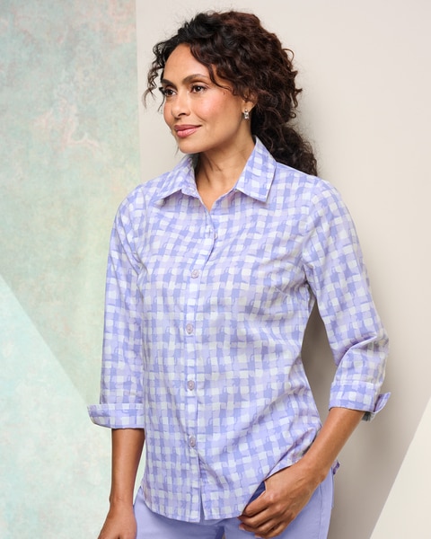 Painterly Gingham Shirt