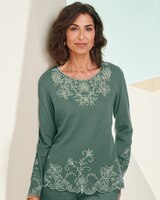 Tonal Embroidered Top thumbnail number 1