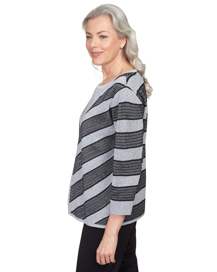 Alfred Dunner® Chevron Stripe Two For One Top image number 4