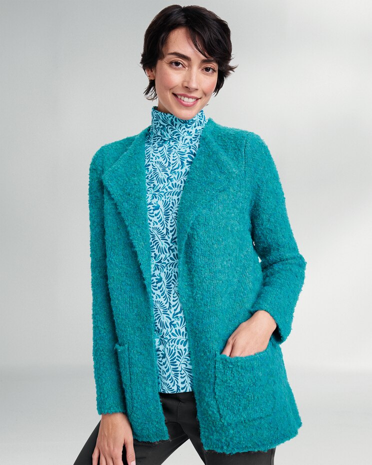 Luxe Bouclé Open Cardigan image number 1