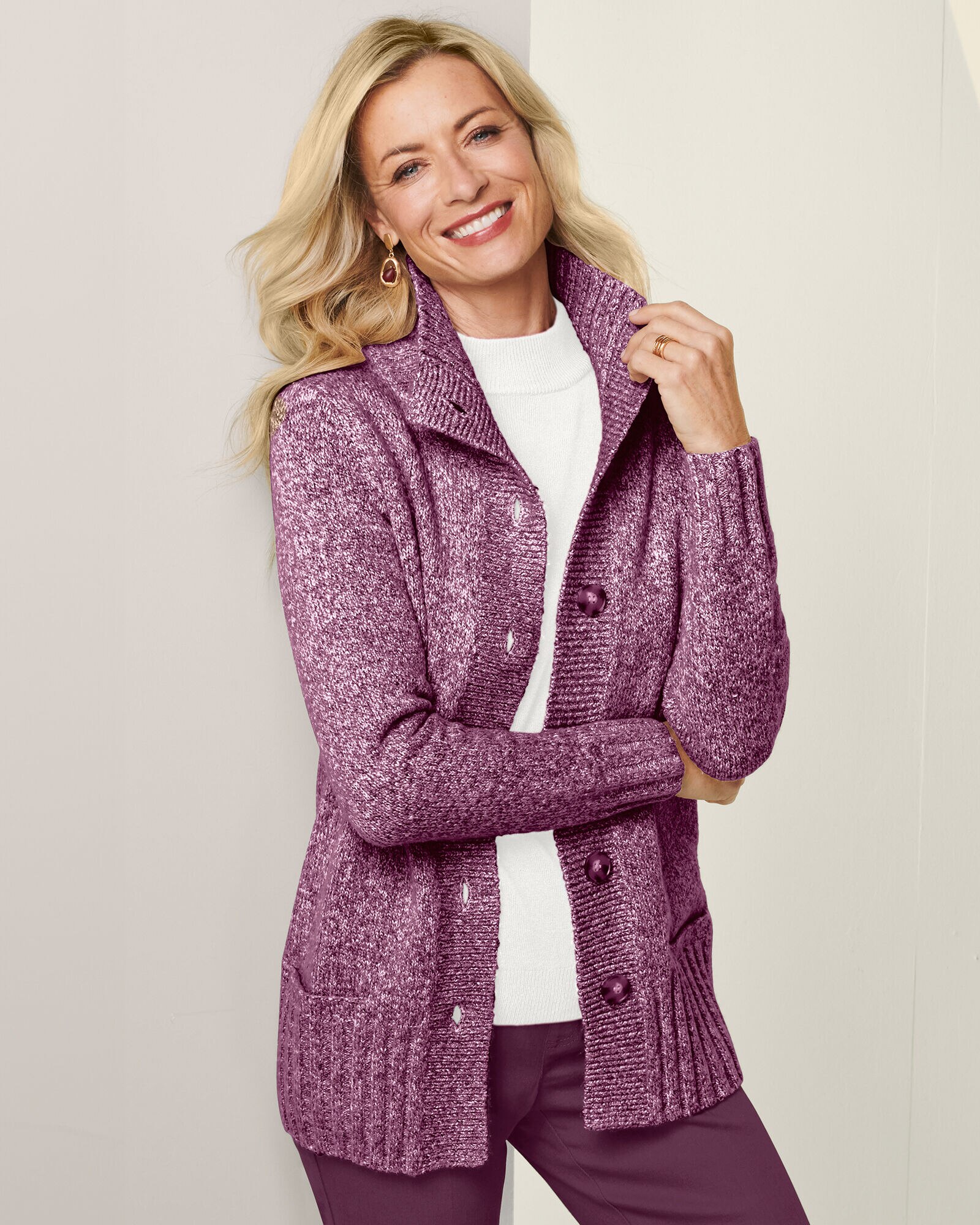 Marled sweater jacket clearance