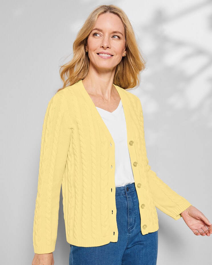 Bayside Cotton Mixed-Cable Cardigan image number 1