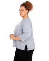 Alfred Dunner® Stonehenge Floral Leaf Embroidery Knit Top thumbnail number 2