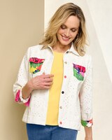 Surprise Bouquet Eyelet Jean Jacket thumbnail number 1