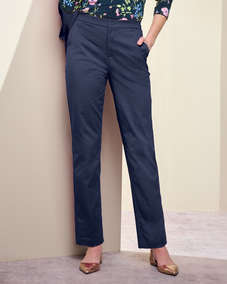 Comfort Stretch Zip-Front Pants image number 1
