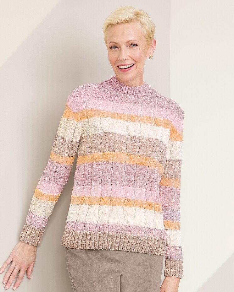 Chenille Stripe Sweater by Alfred Dunner image number 1