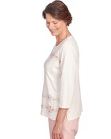 Alfred Dunner® English Garden Flower Biadere Embroidery Split Hem Top thumbnail number 4