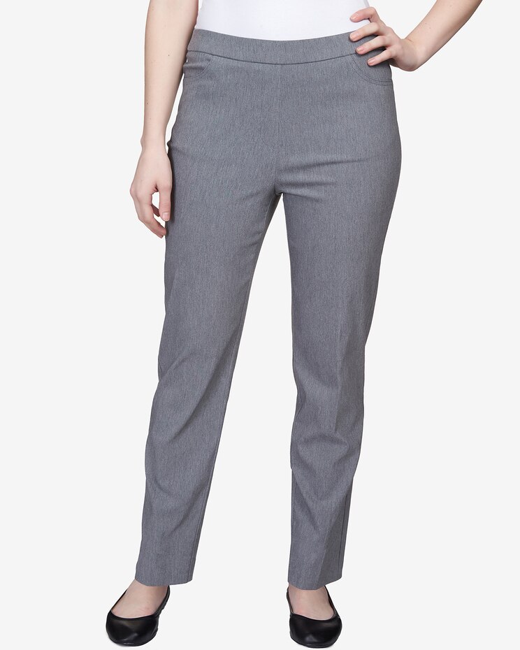 Alfred Dunner® Point Of View Shaping Flat Front Short Length Pant image number 1