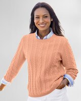 Bayside Cotton Mixed-Cable Pullover thumbnail number 1