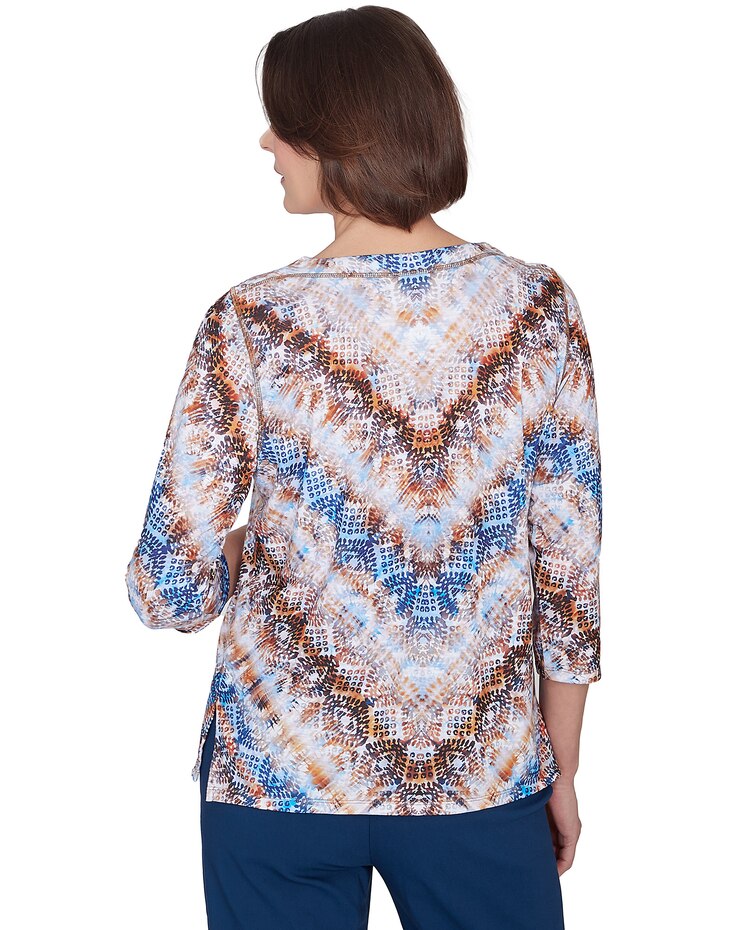 Alfred Dunner® Classics Python Chevron Crew Neck Top image number 2