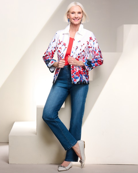 Red White and Bloom Jacket