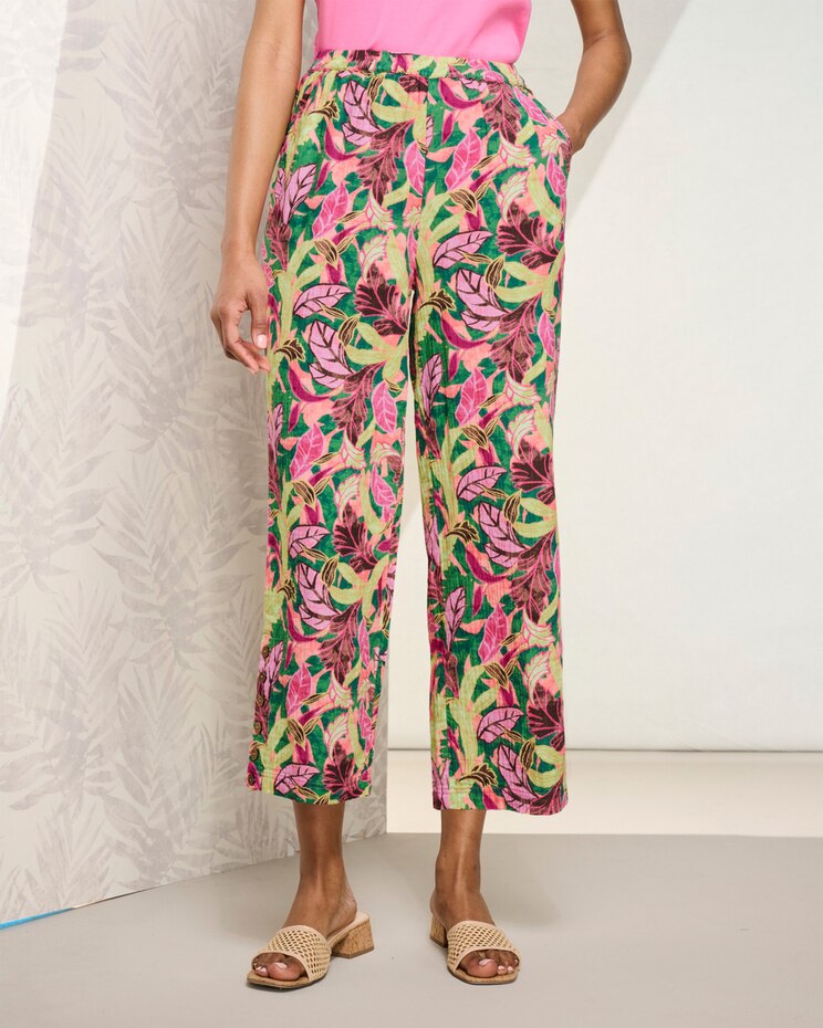 Easy Breezy Button Trim Crop image number 1
