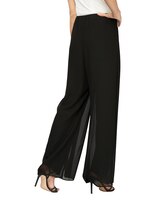 Straight Leg Pant with Georgette Split Leg Overlay thumbnail number 2