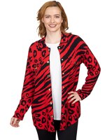 Ruby Rd® Animal Print Sweater Jacket thumbnail number 1