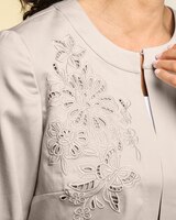 Cut Out Floral Jacket by Alfred Dunner thumbnail number 2