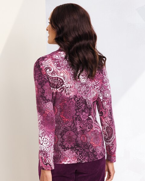 Paisley Mock Tee