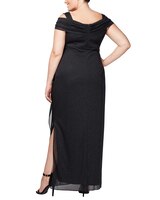 Cold Shoulder Glitter Mesh Dress  thumbnail number 5