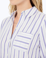Foxcroft Germaine 3/4 Sleeve Soft Stripe Shirt thumbnail number 3