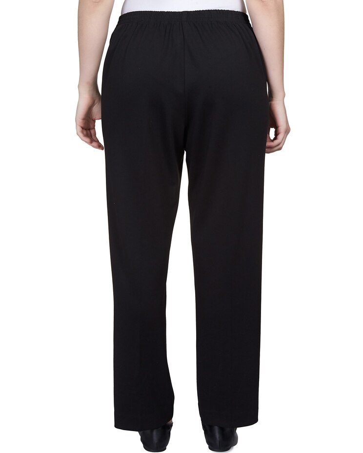 Alfred Dunner® Park Place Stretch Knit Average Length Ponte Pant with Buckle image number 2