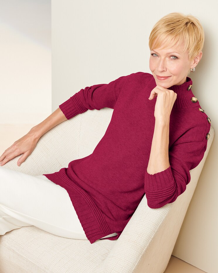 Monroe Mock Neck Long Sleeve Sweater image number 1