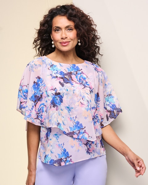 Flirty Floral Layered Top