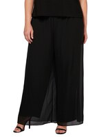 Straight Leg Pant with Georgette Split Leg Overlay thumbnail number 3