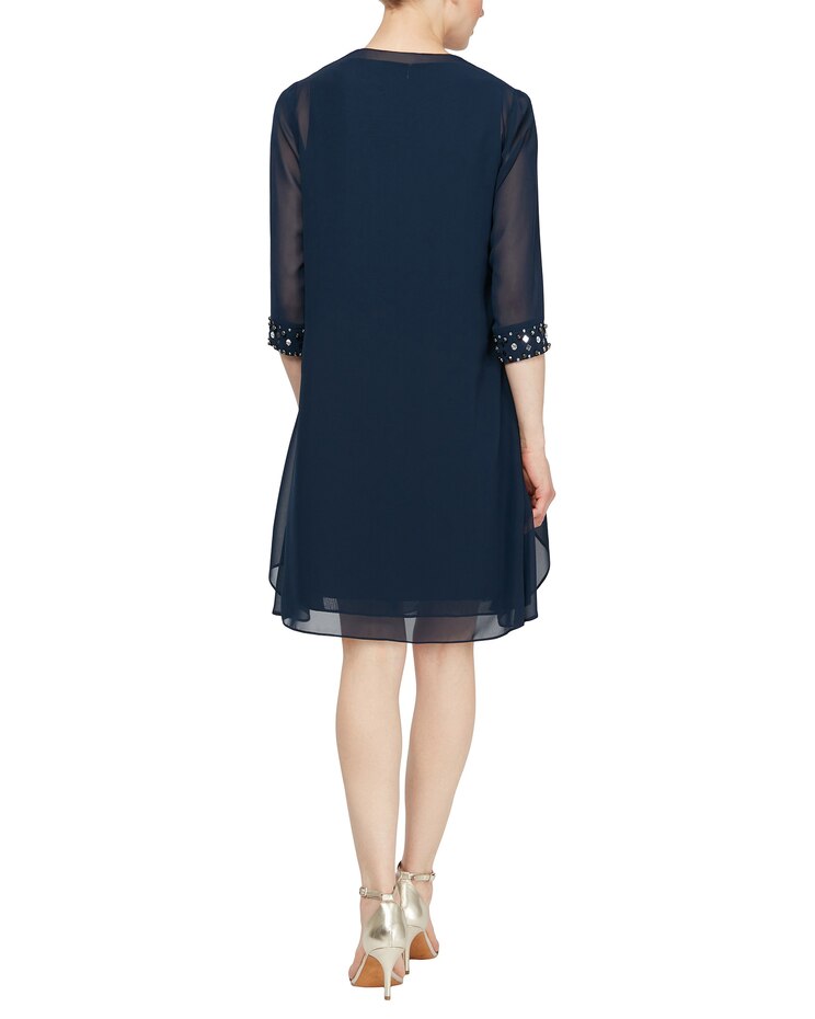 S.L. Fashions Sleeveless Jacket Dress image number 5