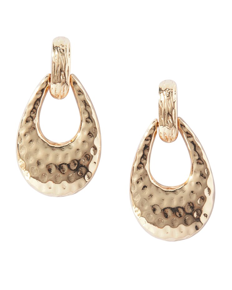 Hammered Hoops Earrings image number 1
