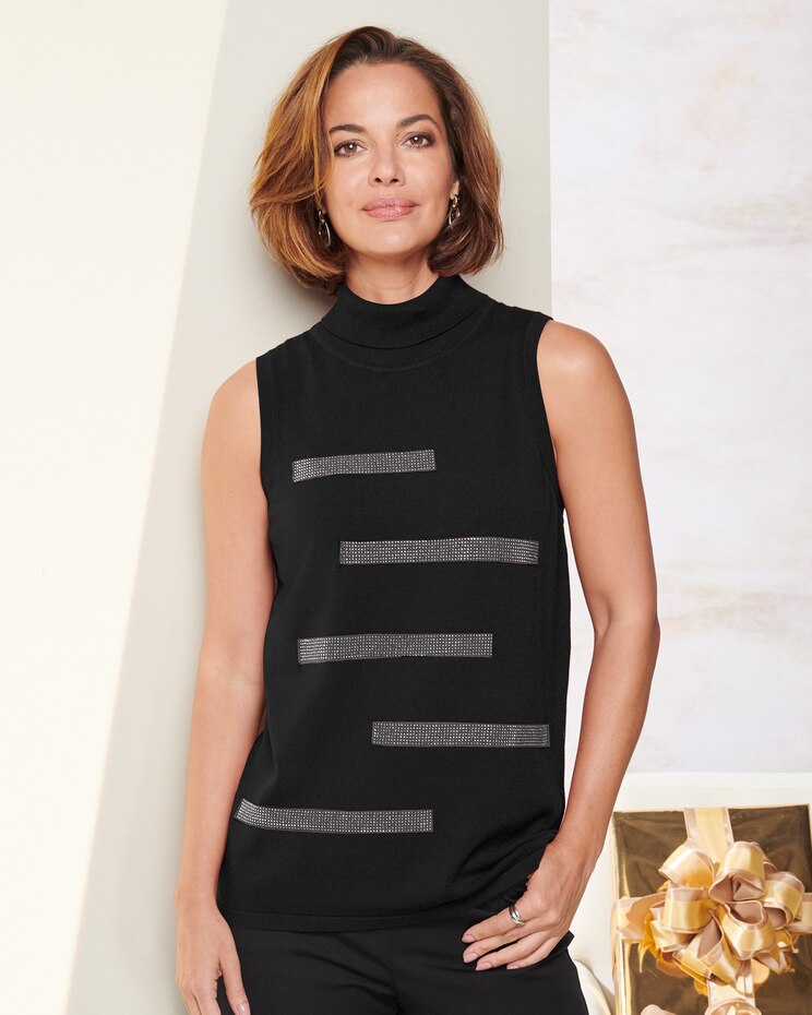 Rhinestone Embellished Turtleneck image number 1