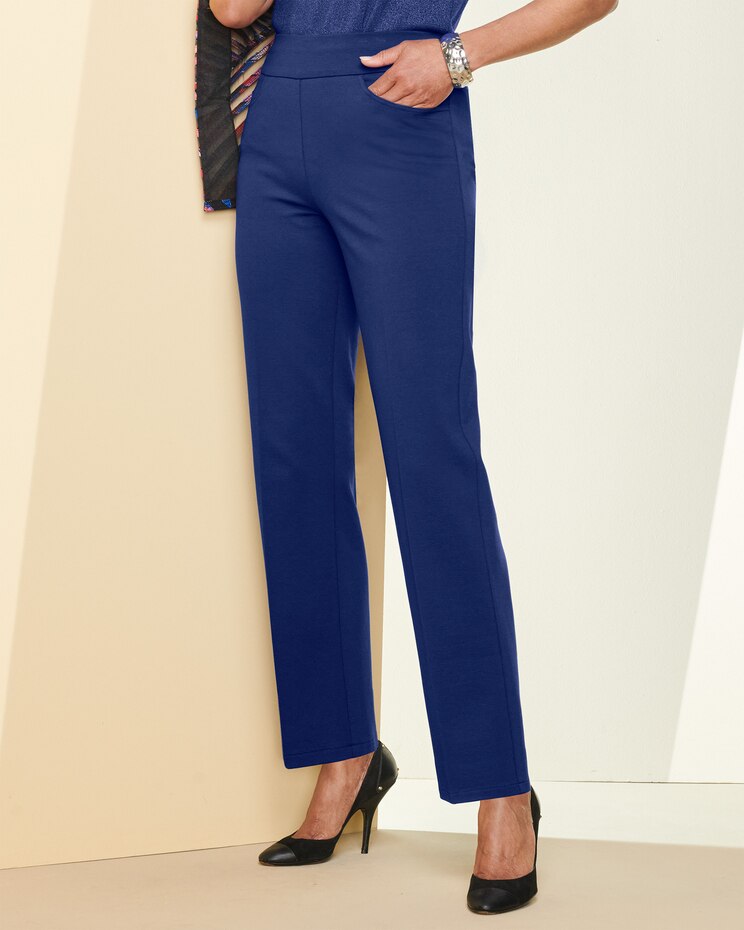 Slimtacular® Ponte Straight Leg Pull-On Pants image number 1