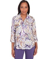 Alfred Dunner® Charm School Drama Paisley Top thumbnail number 1