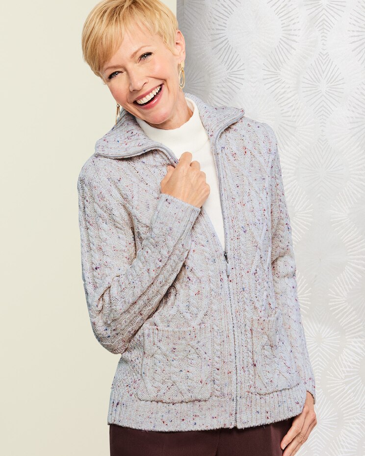 Cable Sweater Jacket image number 1