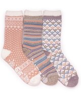 MUK LUKS® Women's 3Pk Tall Cozy Lined Lounge Socks Socks thumbnail number 1