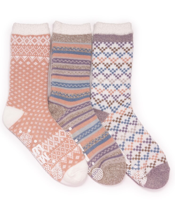MUK LUKS® Women's 3Pk Tall Cozy Lined Lounge Socks Socks image number 1